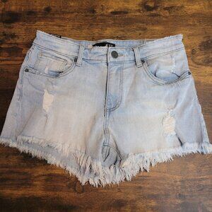 Kut From The Kloth Cut Off Shorts Size 6 Mid Rise Stretch Ripped Light Wash